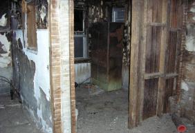 A burned-out shell